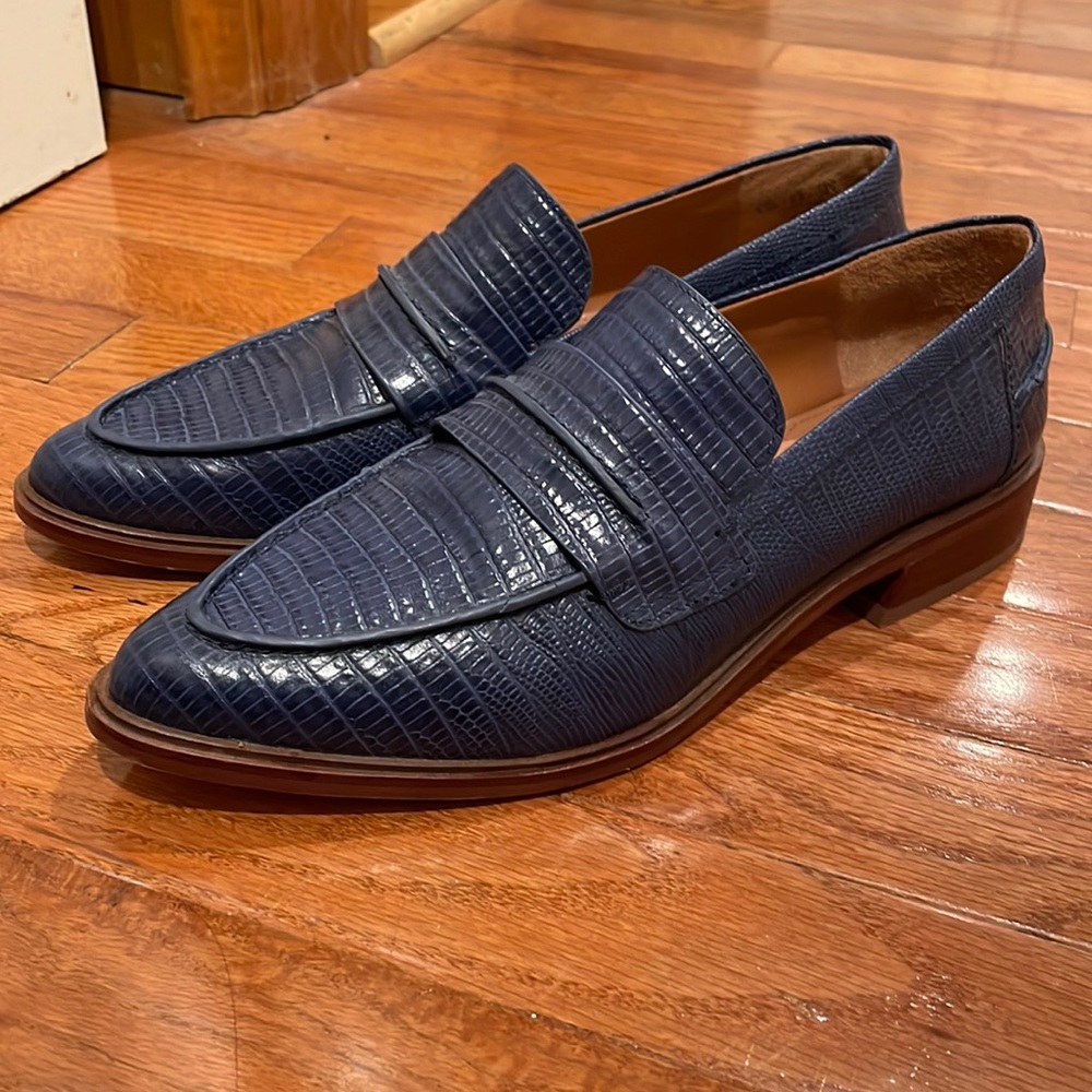 SARTO By Franco Sarto Blue Textured Loafers